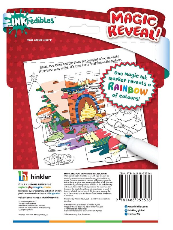 INKredibles Mess-Free Christmas Colouring Book - Reveal Pictures With Magic Ink — image 2