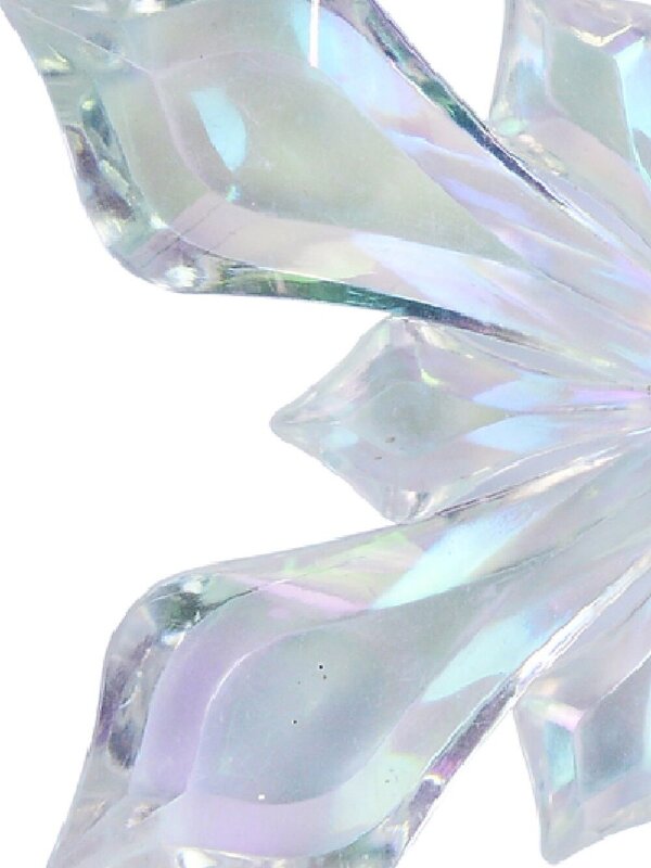 Iridescent Geometric Prism Snowflake Whimsical Essential Ornament | 10cm — image 3