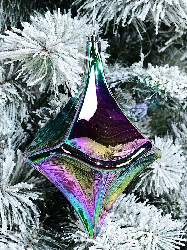 Iridescent Lustrous Grand Metallic Diamond Finial Drop | 22cm — image 2