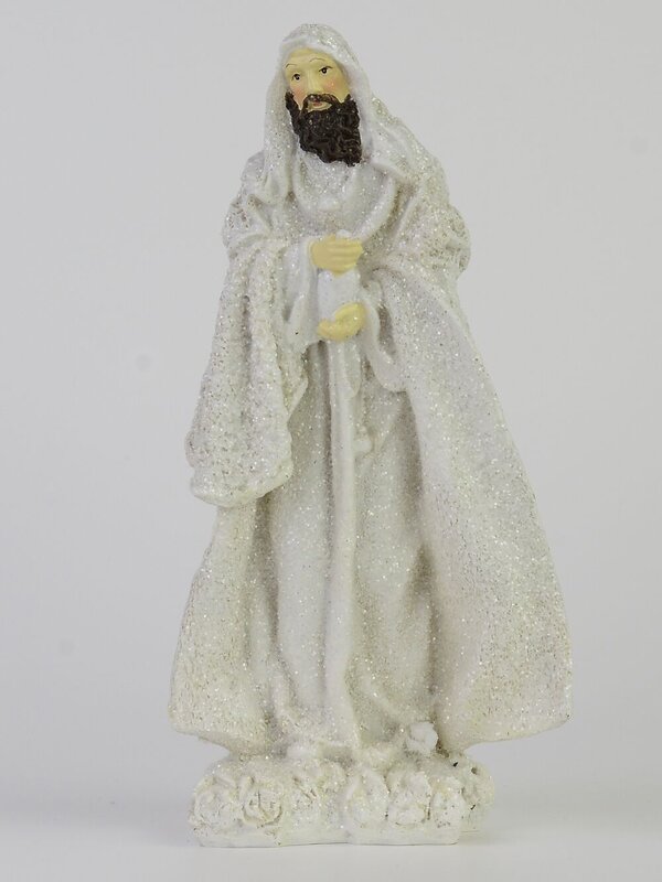 Ivory Colour Nativity Figurines Including Mary, Joseph & Jesus - 9 Piece Set