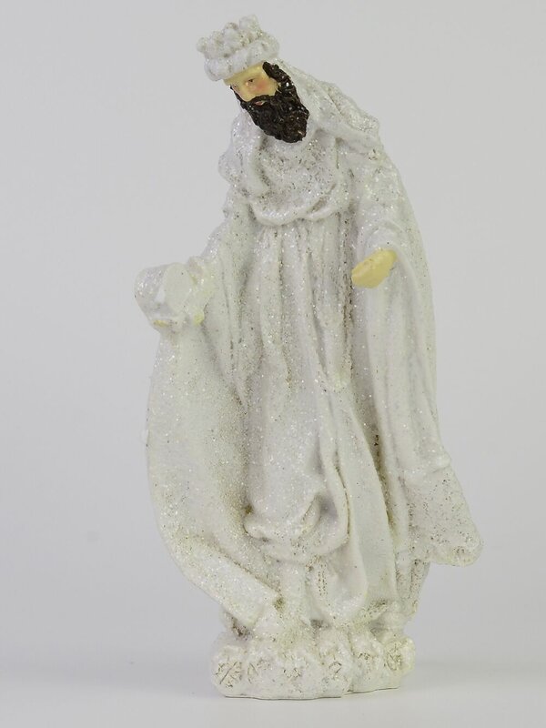 Ivory Colour Nativity Figurines Including Mary, Joseph & Jesus - 9 Piece Set