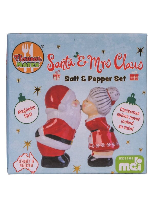 Kissing Santa & Mrs Claus Christmas Salt & Pepper Shakers — image 5