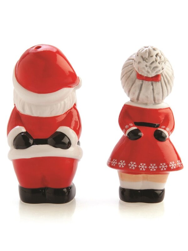 Kissing Santa & Mrs Claus Christmas Salt & Pepper Shakers — image 4