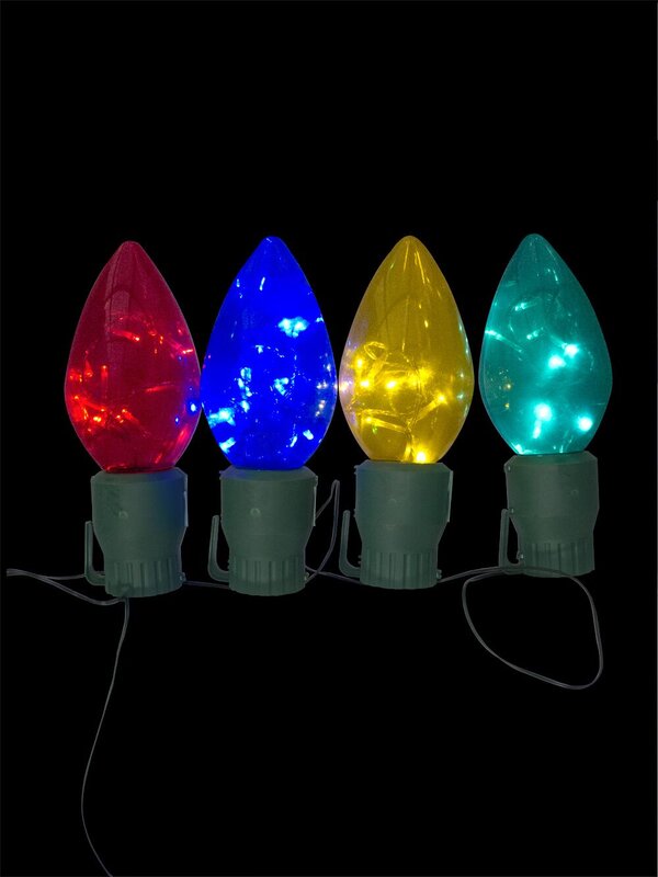 Large C9 Bulb LED Garden Solar Stake Lights - 4 x 47cm — image 3