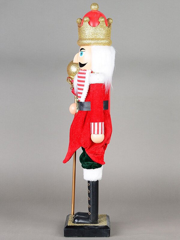 Large Classic Christmas Nutcracker With Ball Staff Decorative Ornament - 59cm — image 2