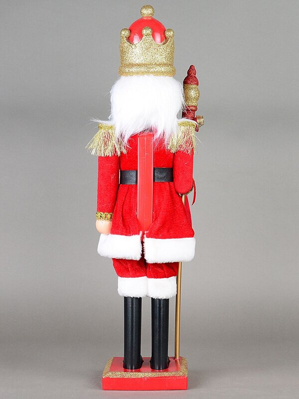 Large Classic Christmas Nutcracker With Finial Staff Decorative Ornament - 59cm — image 4
