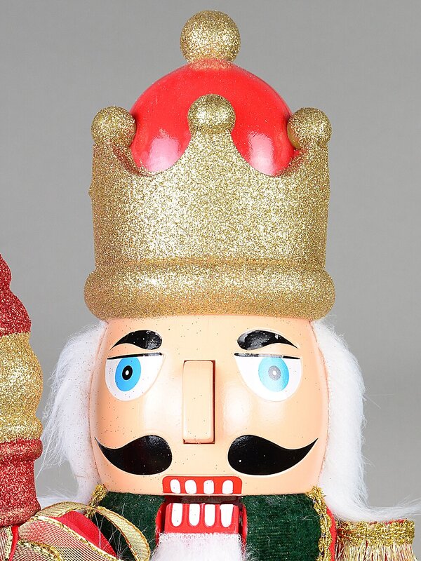 Large Classic Christmas Nutcracker With Finial Staff Decorative Ornament - 59cm — image 6