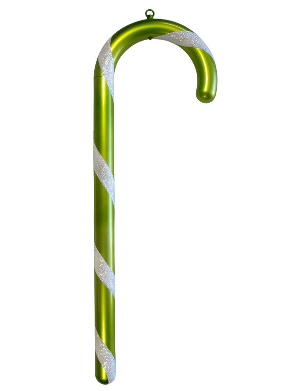 Large Lime Green & White Display Candy Cane - 88cm — image 2
