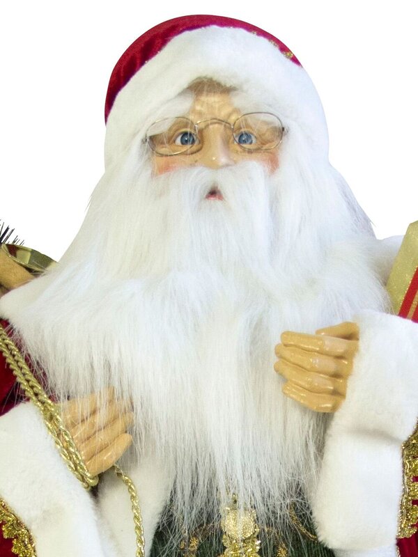 Large Standing Decorative Santa With Presents & Sack - 94cm