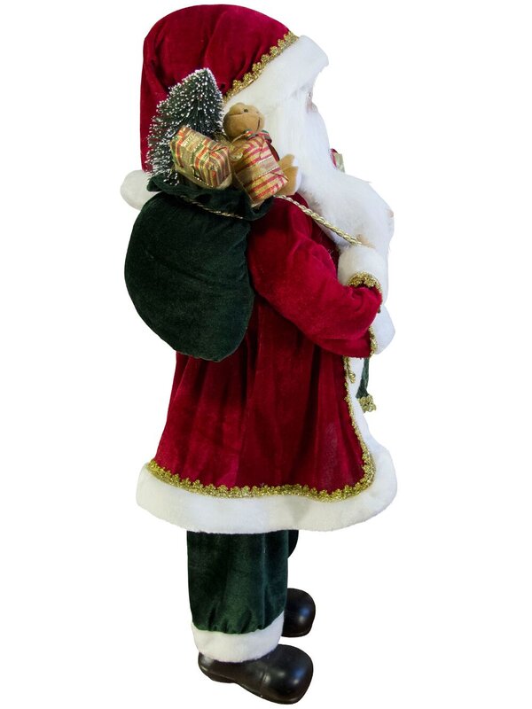 Large Standing Decorative Santa With Presents & Sack - 94cm
