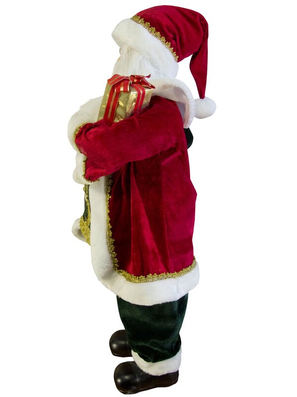 Large Standing Decorative Santa With Presents & Sack - 94cm