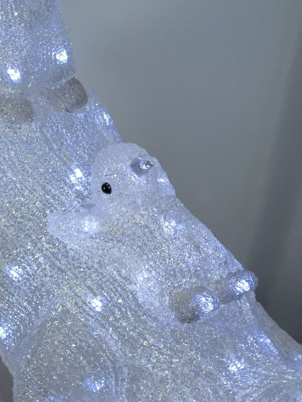 LED Acrylic Polar Bear With Two Penguins Ornament - 45cm — image 4
