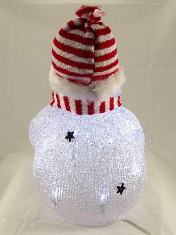 LED Acrylic Snowman Ornament - 28cm