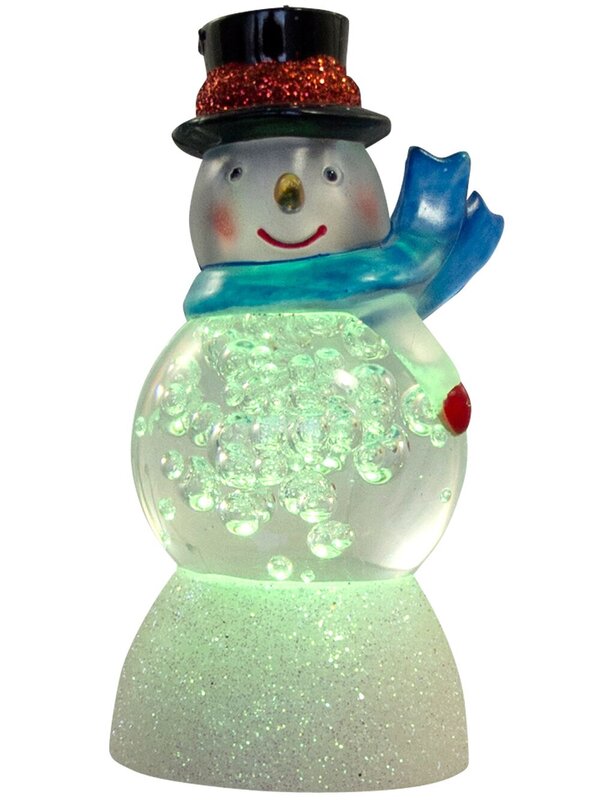 LED Colour Changing Snowman Ornament - 85mm