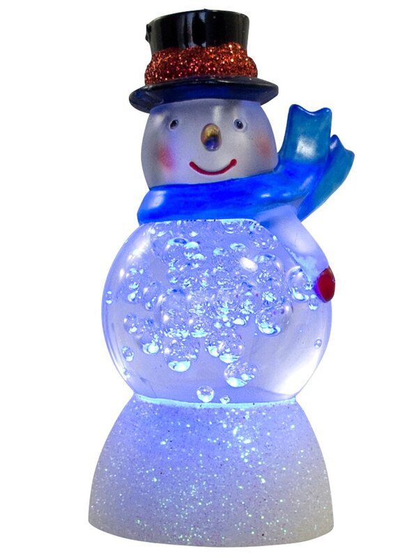 LED Colour Changing Snowman Ornament - 85mm