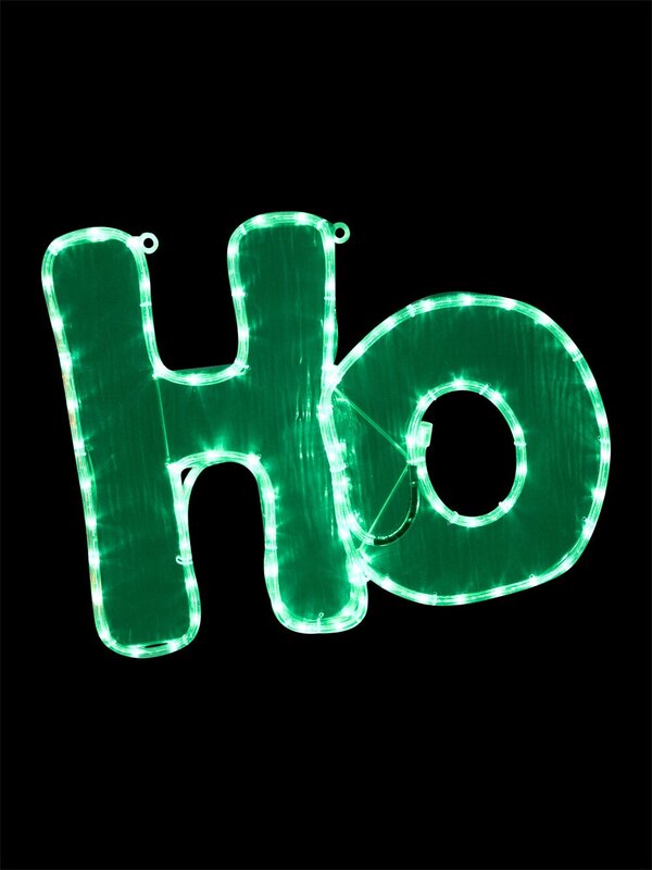 LED White Red & Green Ho Ho Ho Rope Light Motif - 1.4m — image 6