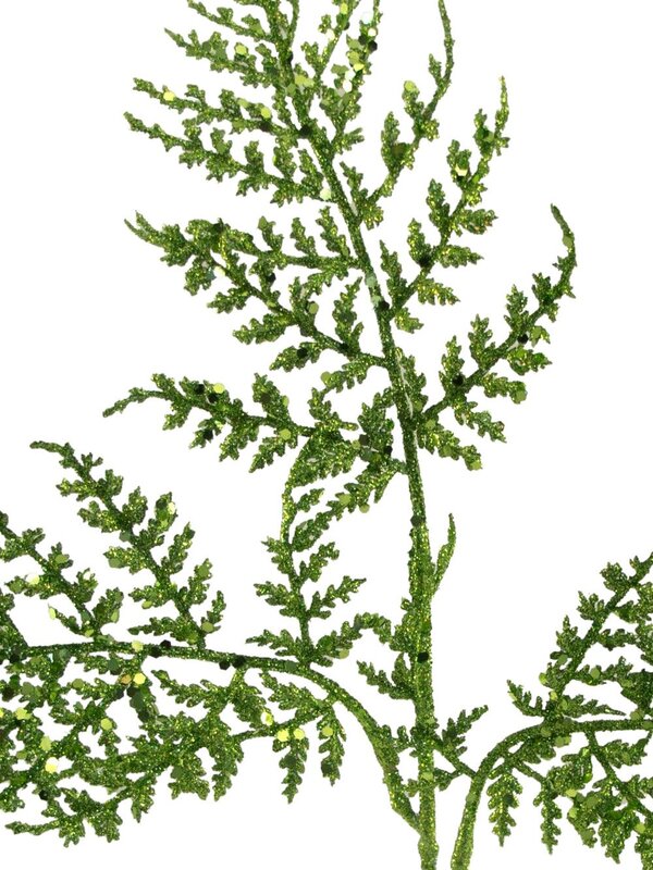 Lime Green Fern Decorative Pick - 14cm