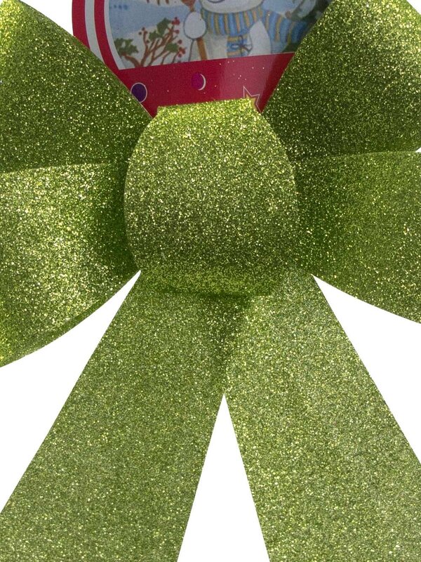 Lime PVC Bow Decoration - 24cm