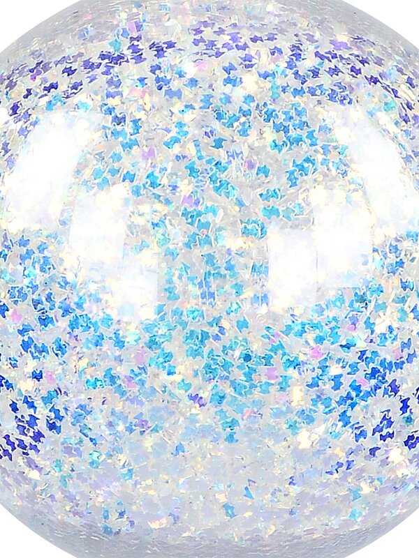 Lustrous Clear Iridescent Flake Signature Bauble | 10cm — image 3