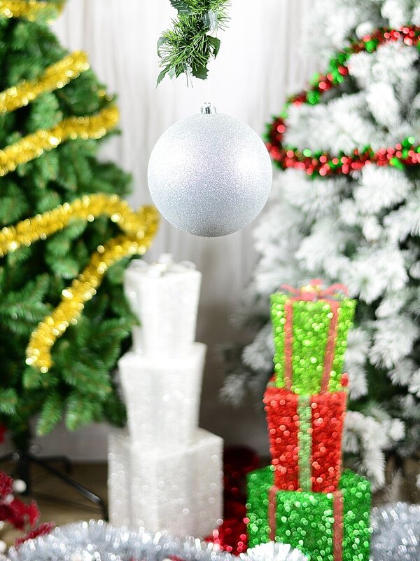 Majestic Silver Glitter Large Display Bauble | 20cm — image 2