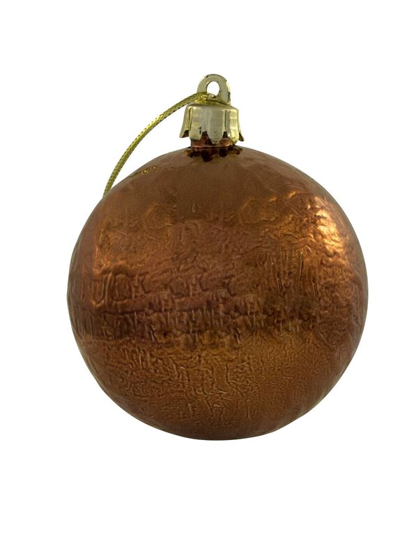 Matt & Textured Chocolate Baubles - 6 x 60mm
