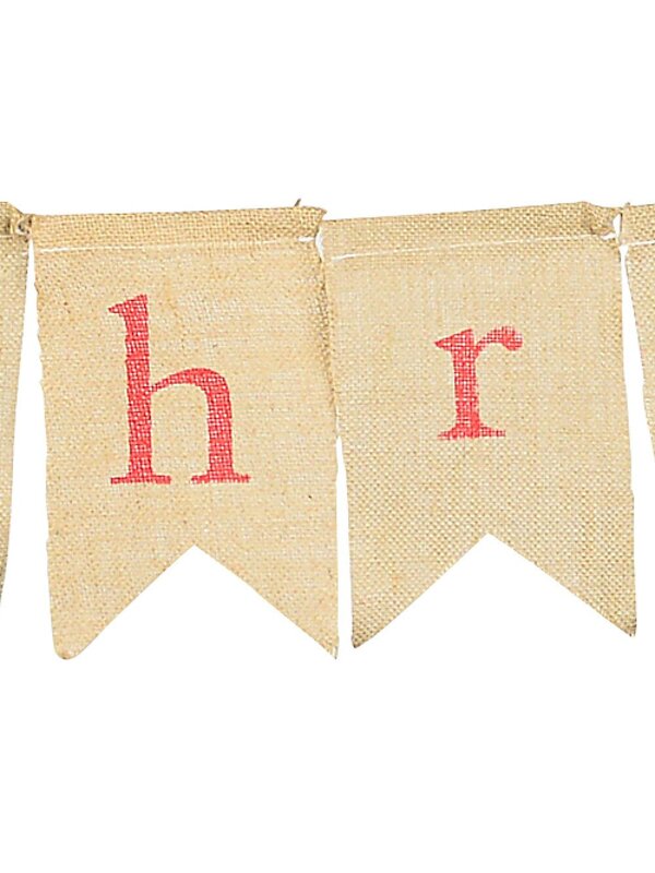 Merry Christmas Burlap Pennant Banner Decoration - 2.7m — image 3