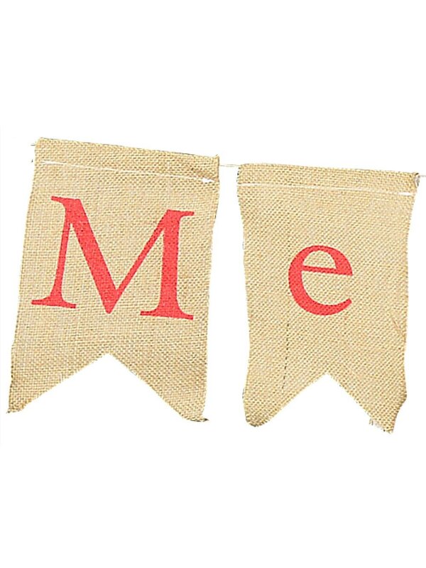 Merry Christmas Burlap Pennant Banner Decoration - 2.7m — image 2