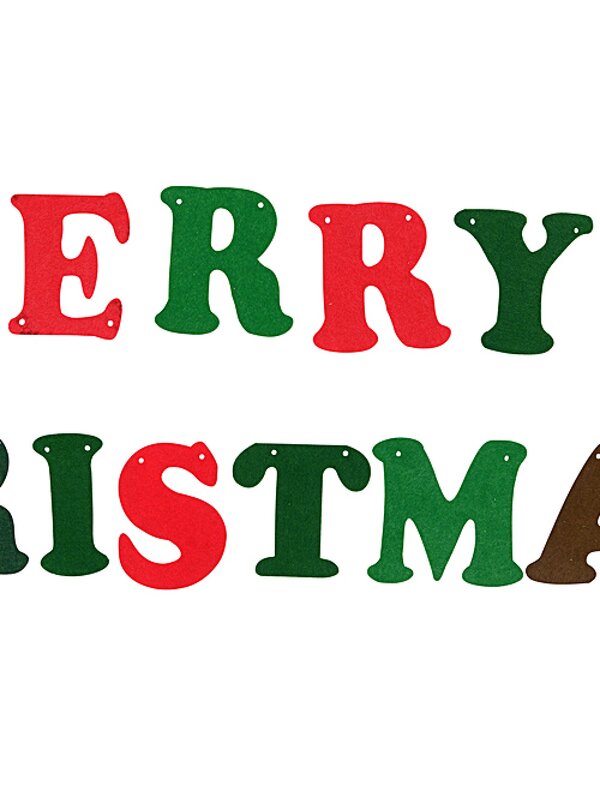 Merry Christmas Felt Letter Pennant Banner Decoration - 1.6m — image 3