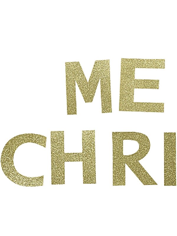Merry Christmas Gold Glitter Letter Banner | 1.5m — image 2