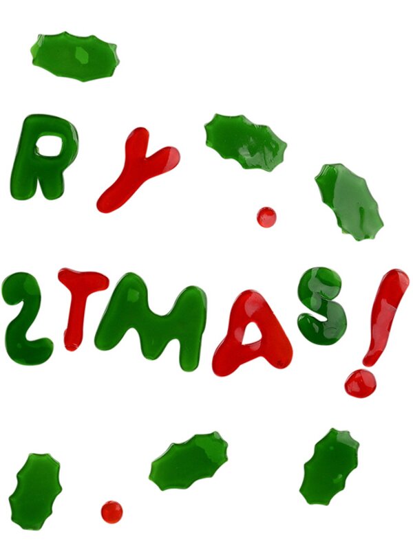 Merry Christmas & Holly Gel Window Cling Christmas Decoration - 45cm — image 3