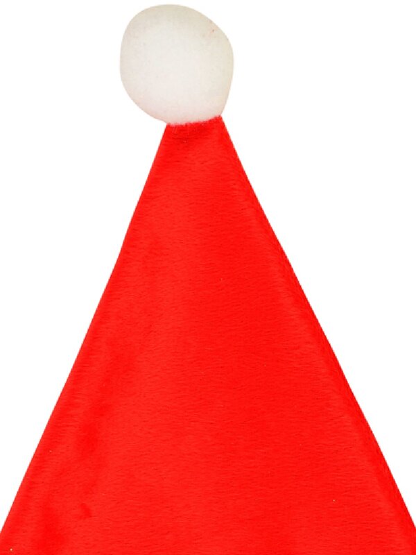 Merry Christmas Soft Plush Traditional Christmas Santa Hat - One Size Fits Most — image 3