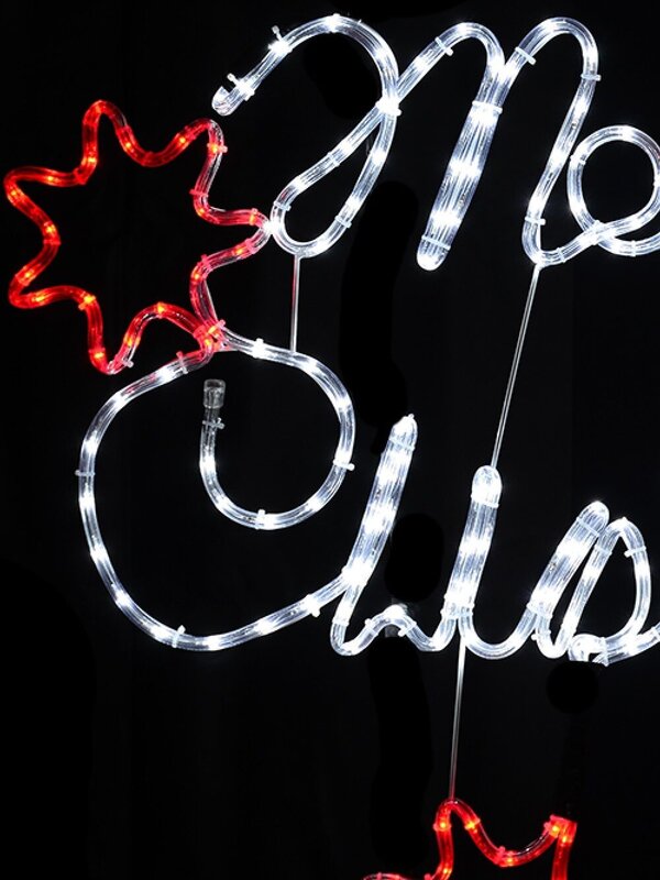 Merry Christmas With Red Southern Cross LED Rope Light Silhouette - 98cm — image 2