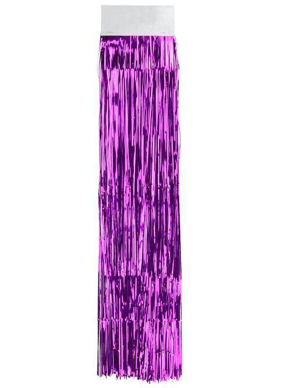 Metallic Fuchsia Christmas Tinsel Lametta Icicles - 300 strands — image 3