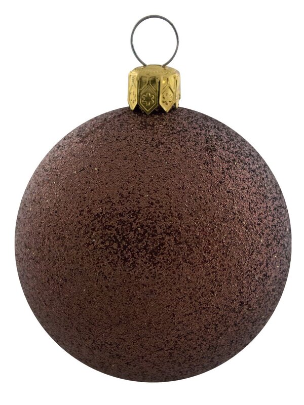 Metallic, Matt & Glittered, Chocolate, Copper & Gold Baubles - 12 x 60mm — image 5