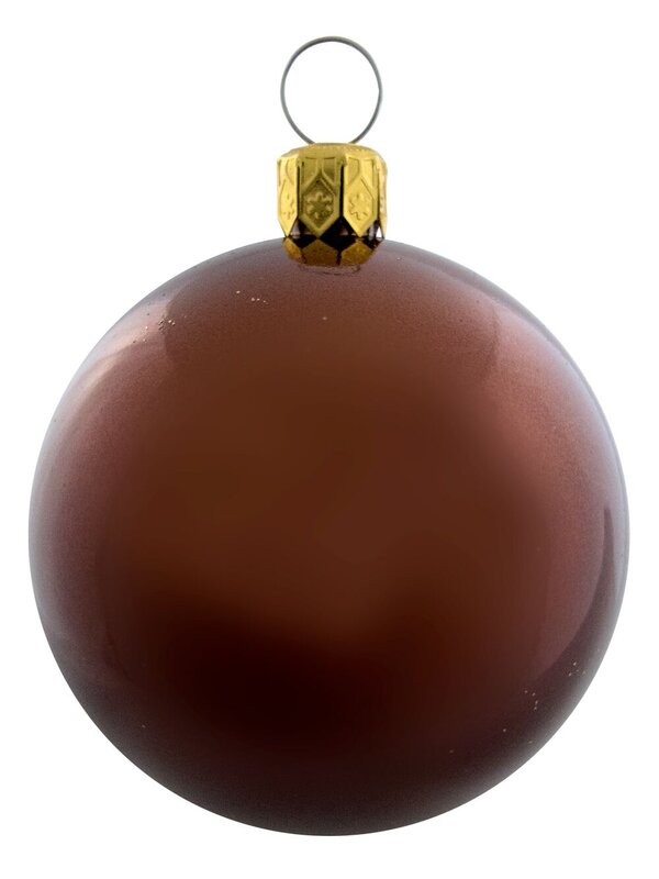 Metallic, Matt & Glittered, Chocolate, Copper & Gold Baubles - 12 x 60mm — image 2