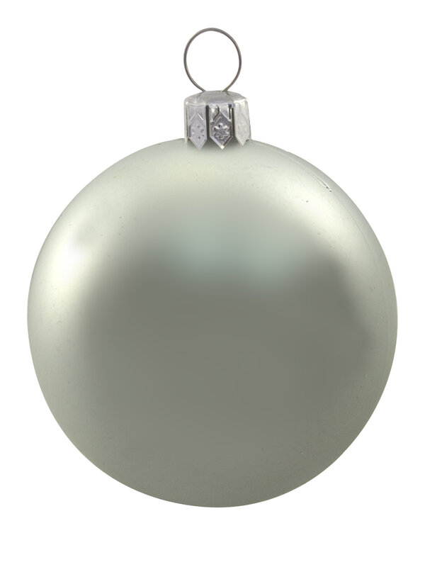 Metallic, Matt & Glittered, Silver & Flocked White Baubles - 20 x 60mm