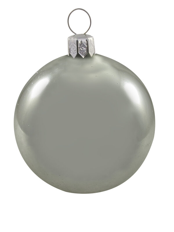 Metallic, Matt & Glittered, Silver & Flocked White Baubles - 20 x 60mm