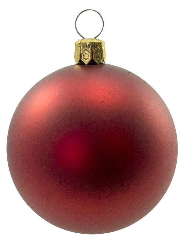 Metallic, Matte, Glitter & Pearl Red Baubles - 16 x 60mm