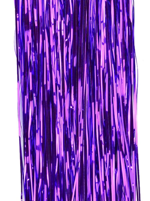 Metallic Purple Christmas Tinsel Lametta Icicles - 300 strands — image 2