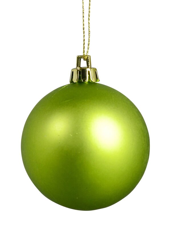 Metallic Red, Gold, Matt Green & Red Glitter Baubles - 16 x 60mm