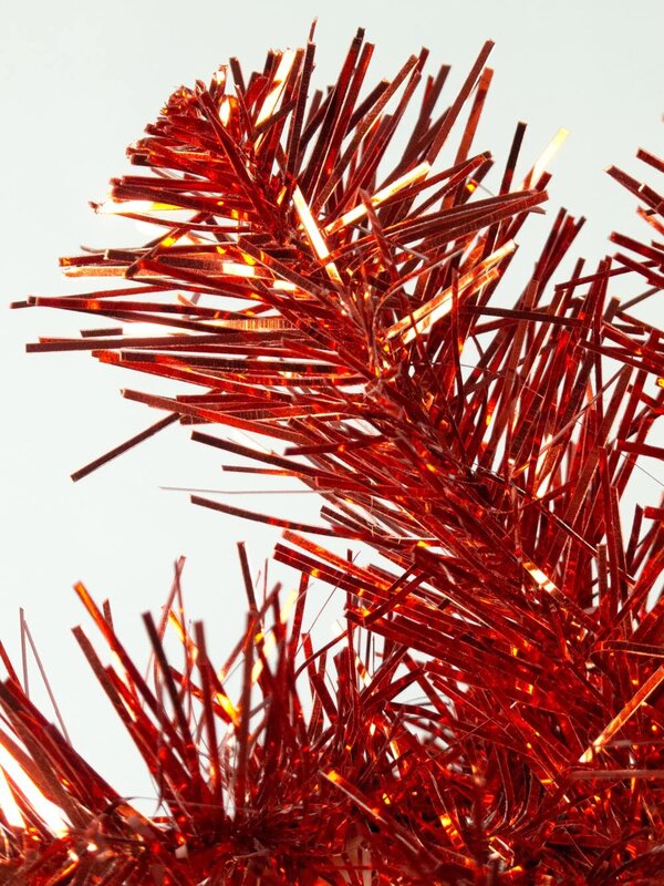 Metallic Red Tinsel Table Top Tree - 45cm — image 4