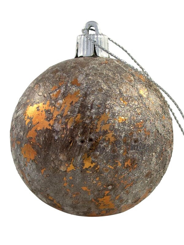 Metallic Rustic Copper Baubles - 6 x 60mm