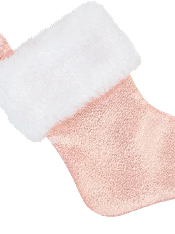 Mini Pastel Blue & Pink With Faux Fur Cuff Stocking Decorations - 4 x 16cm — image 4