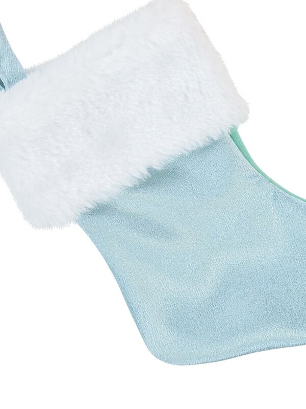 Mini Pastel Blue & Pink With Faux Fur Cuff Stocking Decorations - 4 x 16cm — image 5