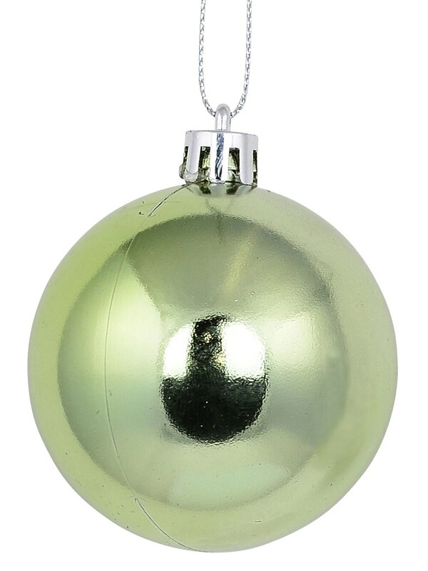 Mint Green Glittered, Matte & Metallic Baubles - 12 x 60mm — image 3