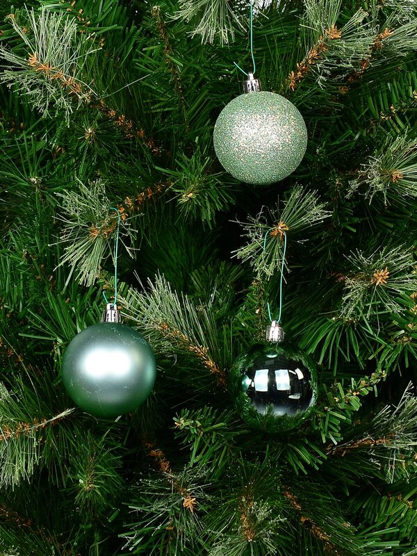 Mint Green Matte, Glitter & Shiny Baubles - 12 x 60mm — image 5