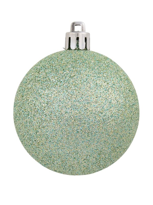 Mint Green Matte, Glitter & Shiny Baubles - 12 x 60mm — image 2