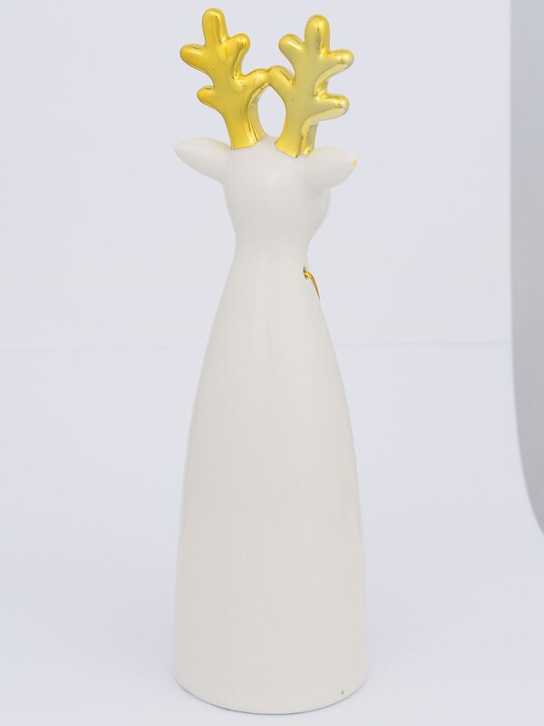 Modern Chic Look Large Gloss Reindeer Ceramic Christmas Ornament - 25cm — image 2