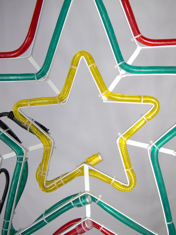 Multi Colour 5 Point Star Rope Light Silhouette - 70cm — image 5