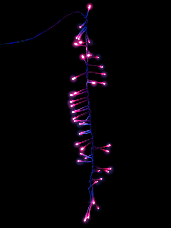 Multi Colour LED Bulbs Cluster Curtain Light - 4.8m — image 3